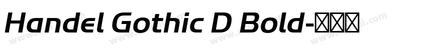 Handel Gothic D Bold字体转换